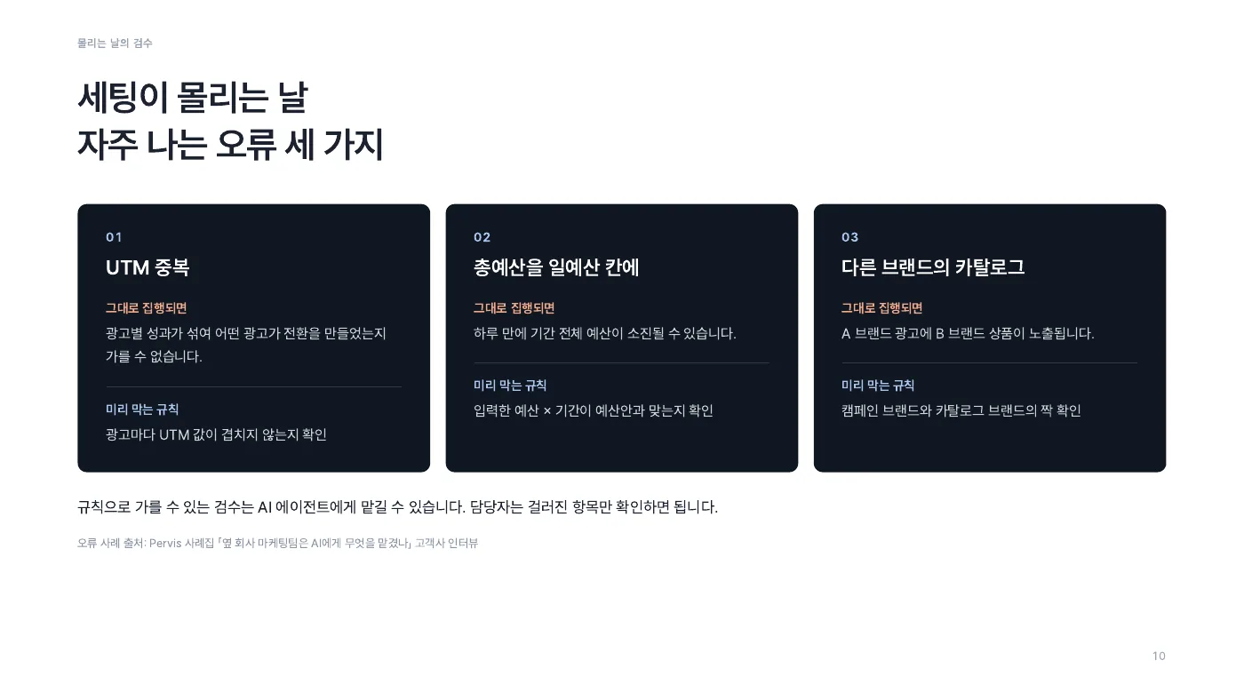 세팅이 몰리는 날 자주 나는 오류와 미리 막는 규칙